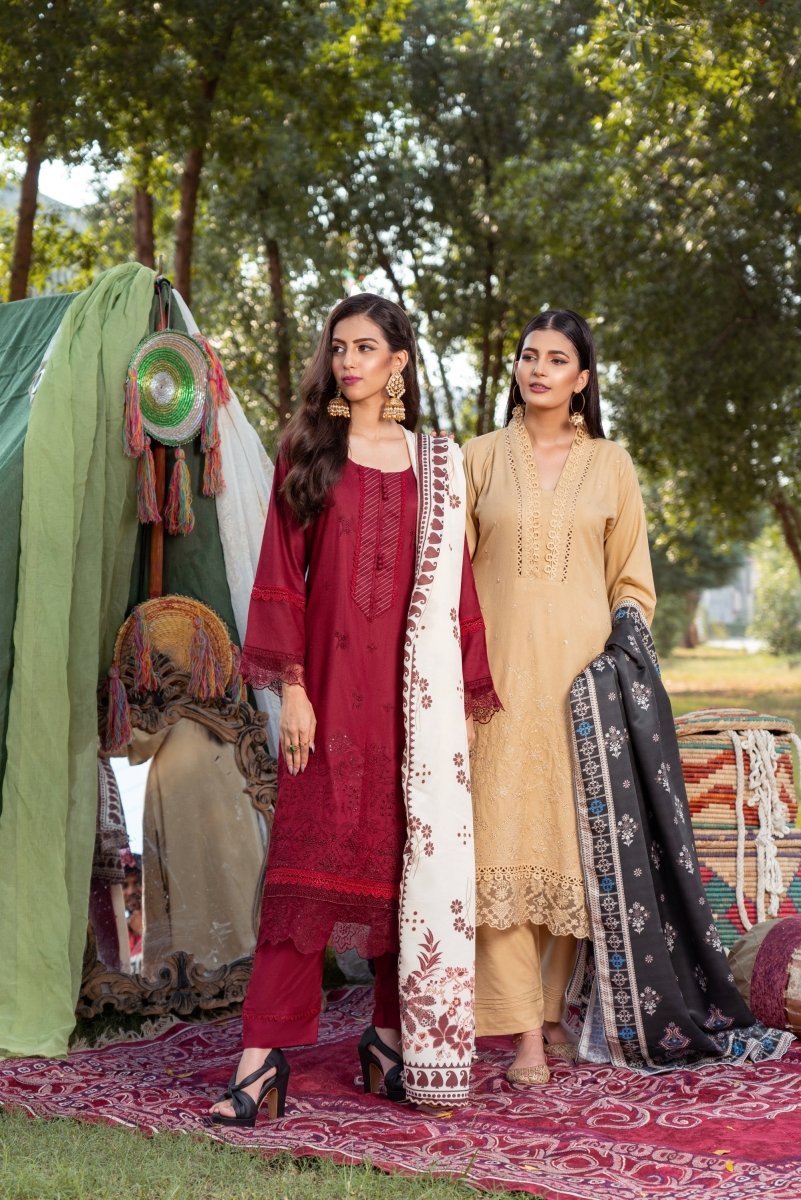 Munira Dhanak 3 Piece Pakistani Suit MUN601 - Designer dhaage