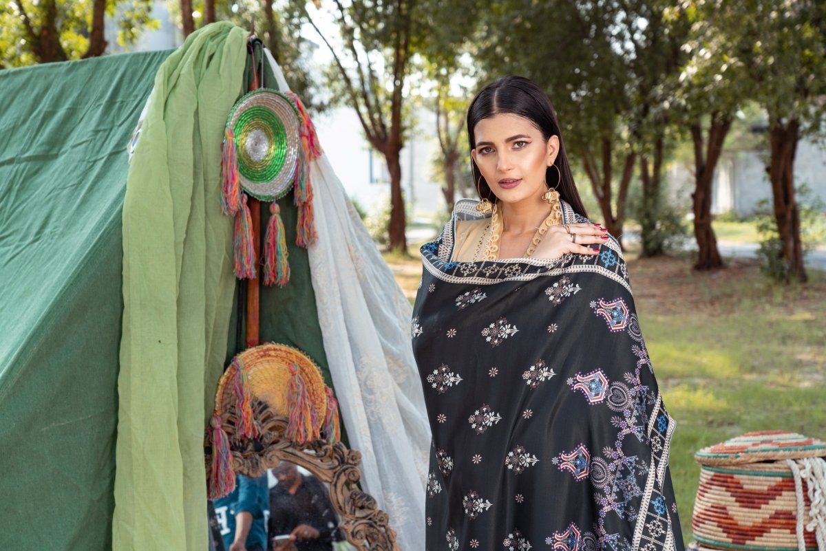 Munira Dhanak 3 Piece Pakistani Suit MUN601 - Designer dhaage