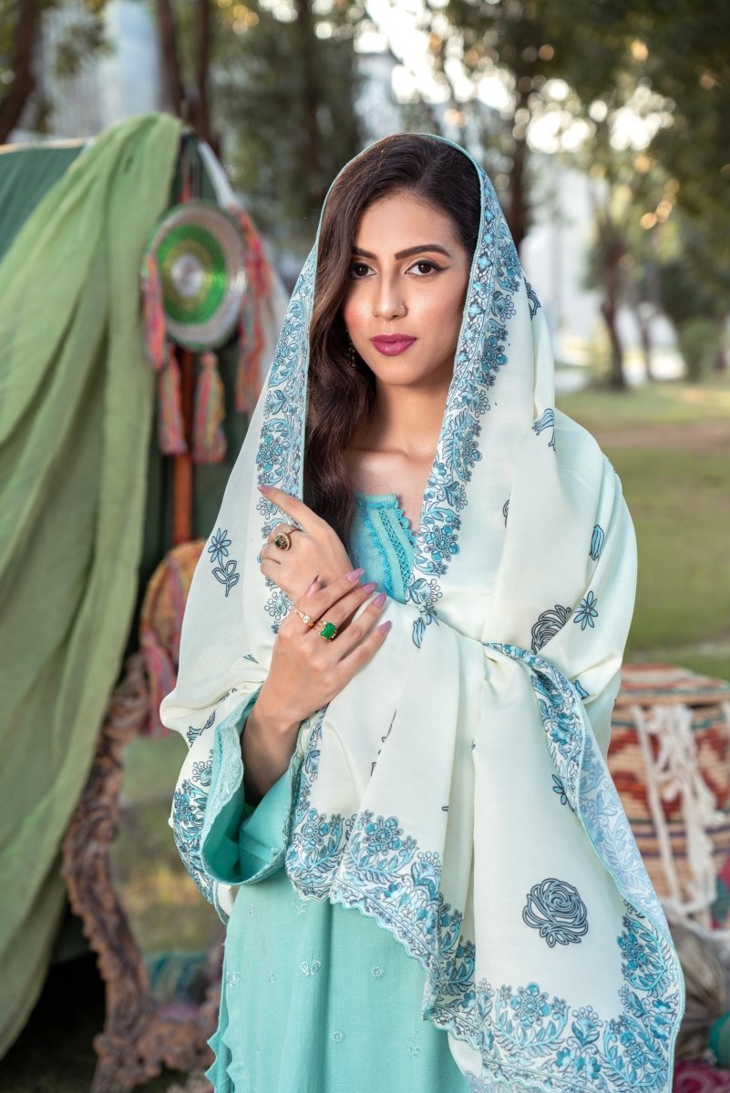 Munira Dhanak 3 Piece Pakistani Suit MUN604 - Designer dhaage
