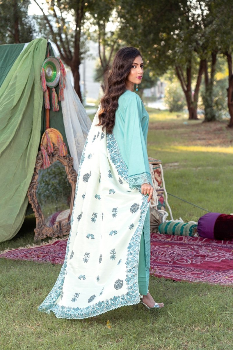 Munira Dhanak 3 Piece Pakistani Suit MUN604 - Designer dhaage