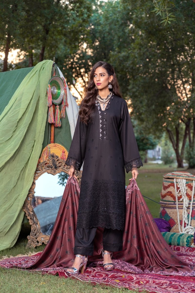 Munira Dhanak 3 Piece Pakistani Suit MUN607 - Designer dhaage