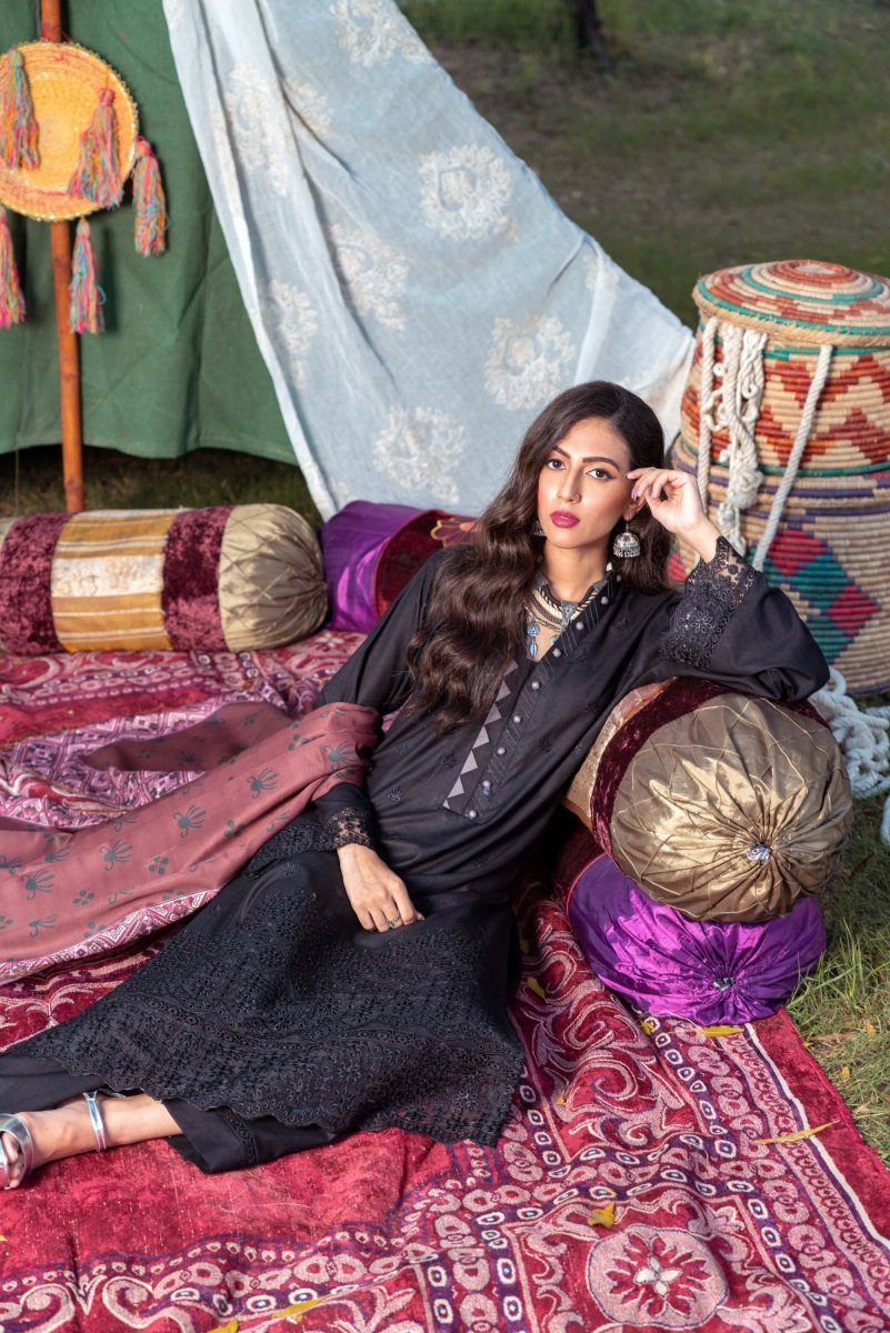Munira Dhanak 3 Piece Pakistani Suit MUN607 - Designer dhaage