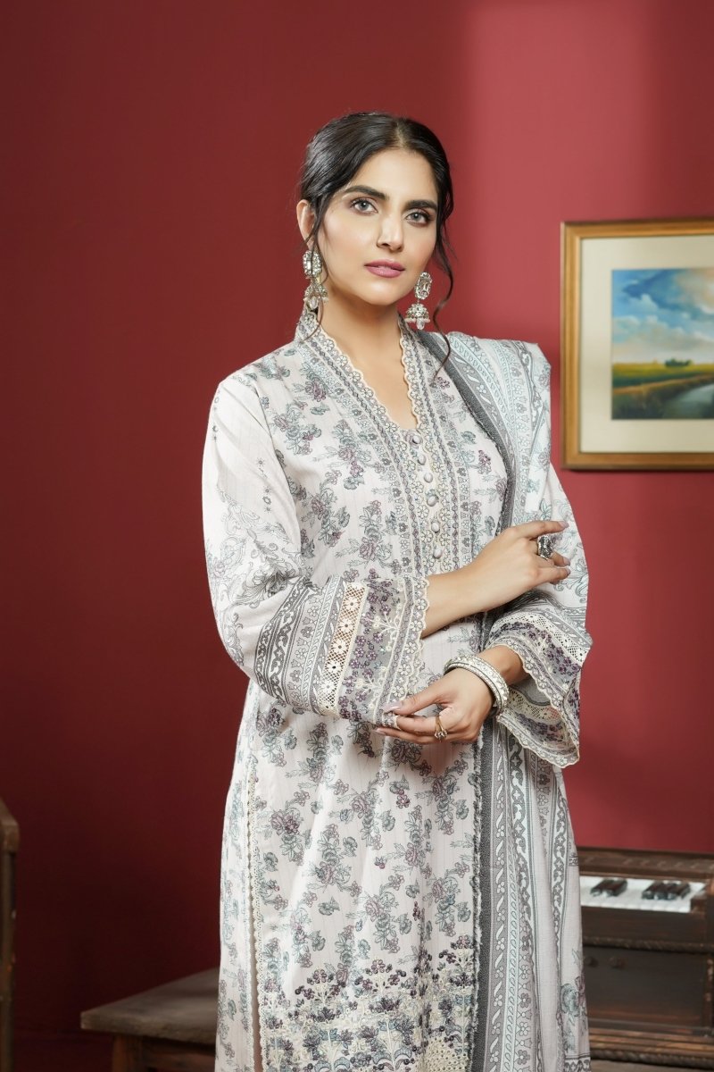 Munira Dhanak 3 Piece Pakistani Suit MUN608 - Designer dhaage