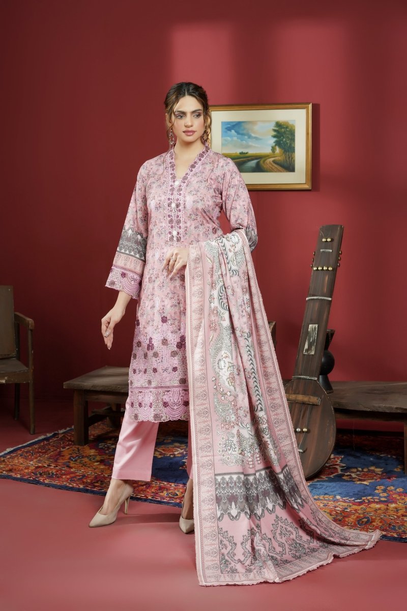Munira Dhanak 3 Piece Pakistani Suit MUN609 - Designer dhaage
