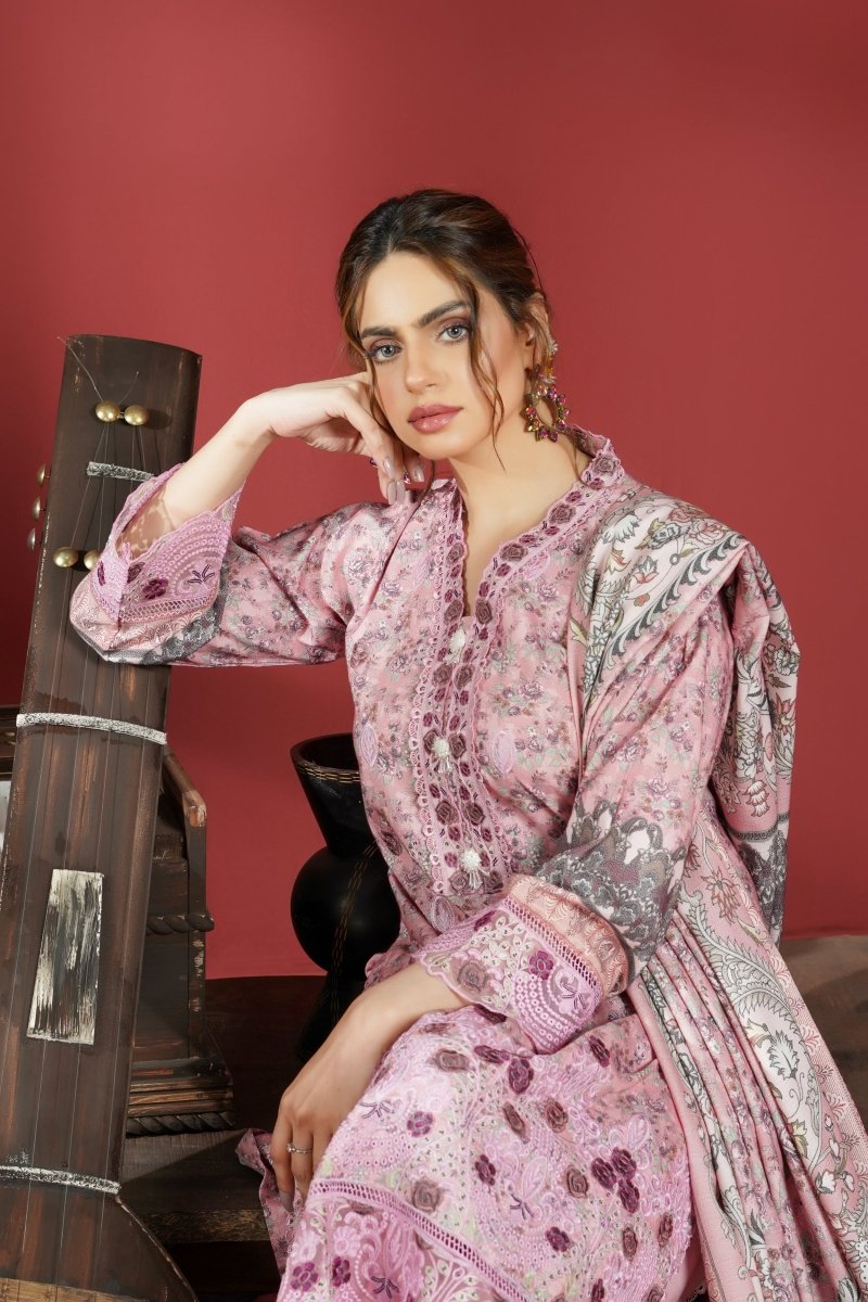Munira Dhanak 3 Piece Pakistani Suit MUN609 - Designer dhaage