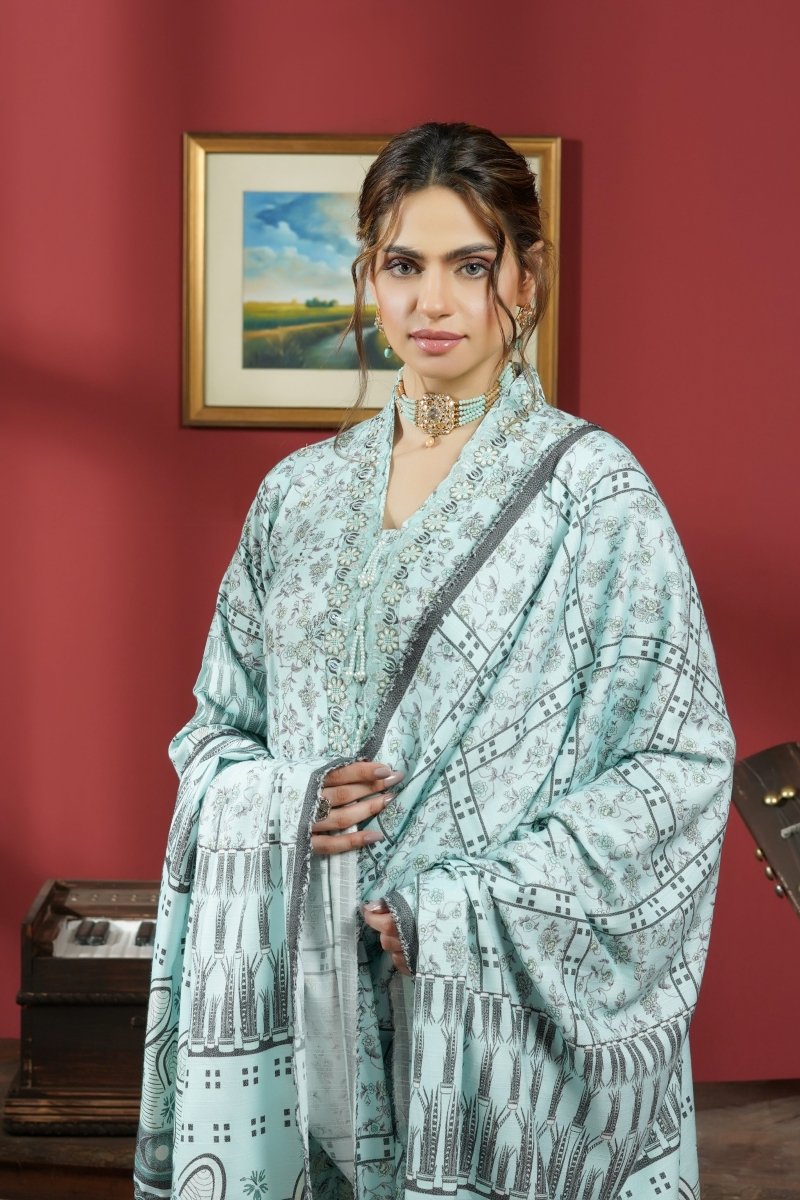 Munira Dhanak 3 Piece Pakistani Suit MUN610 - Designer dhaage