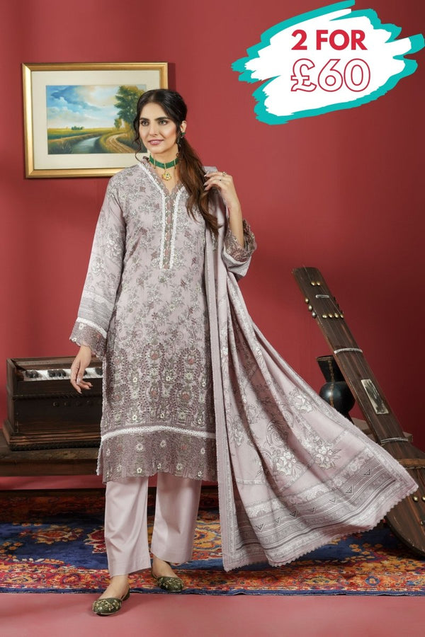 Munira Dhanak 3 Piece Pakistani Suit MUN611 - Designer dhaage