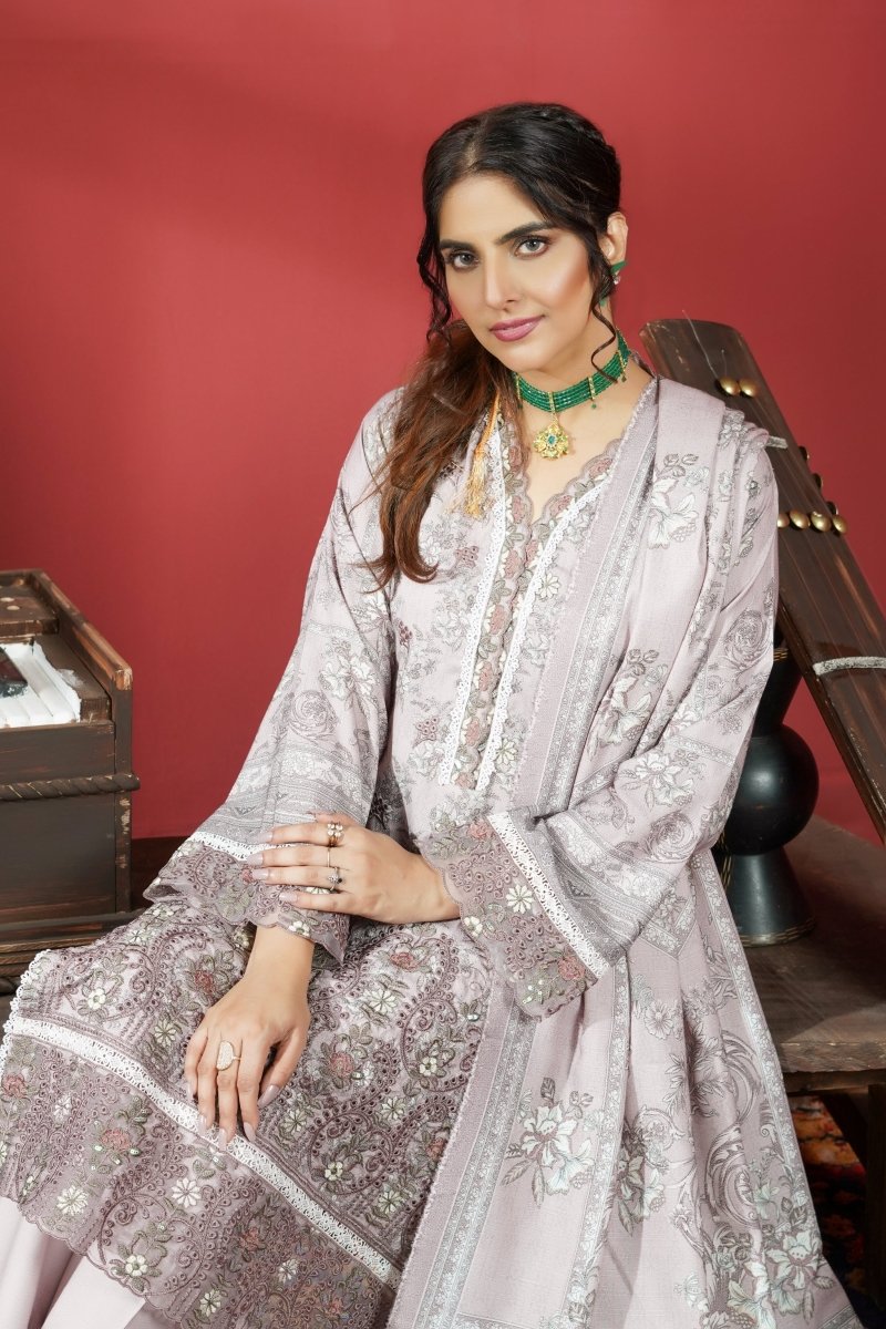 Munira Dhanak 3 Piece Pakistani Suit MUN611 - Designer dhaage