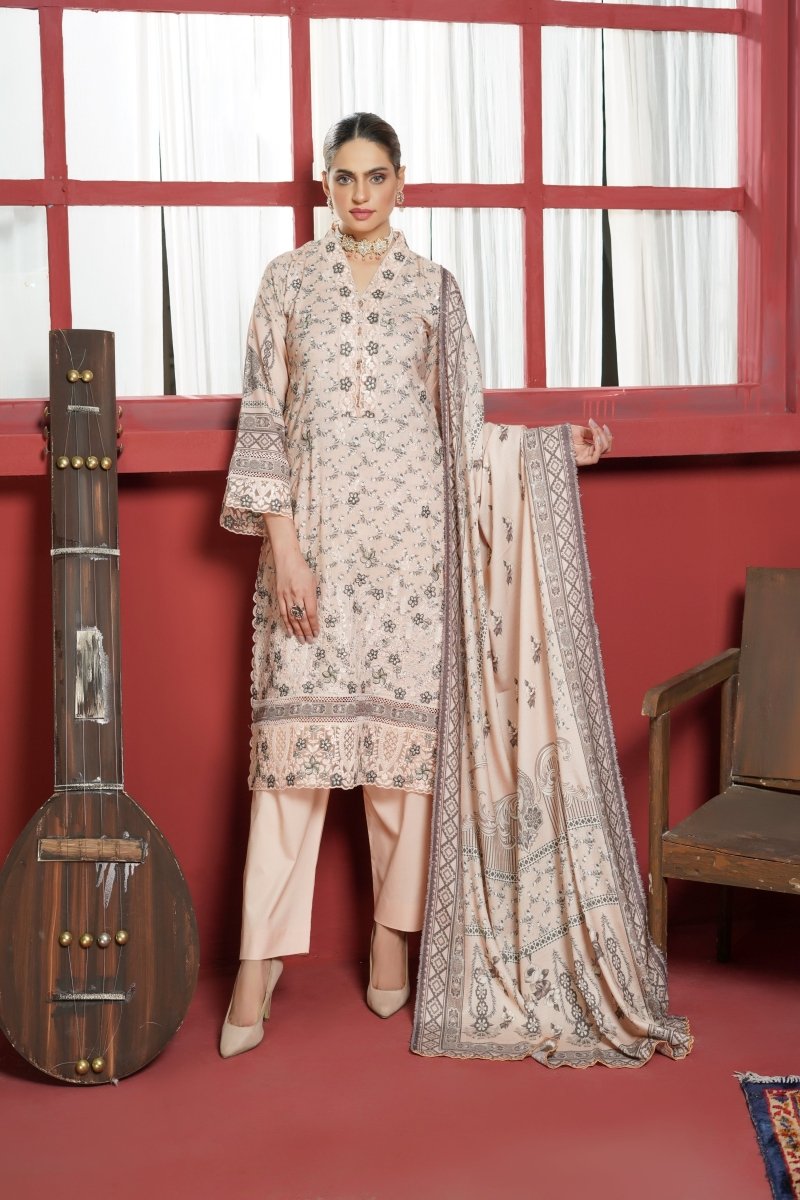 Munira Dhanak 3 Piece Pakistani Suit MUN612 - Designer dhaage