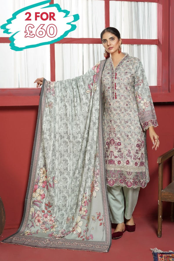 Munira Dhanak 3 Piece Pakistani Suit MUN613 - Designer dhaage