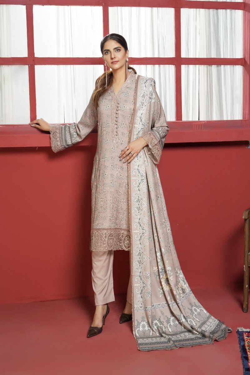 Munira Dhanak 3 Piece Pakistani Suit MUN614 - Designer dhaage