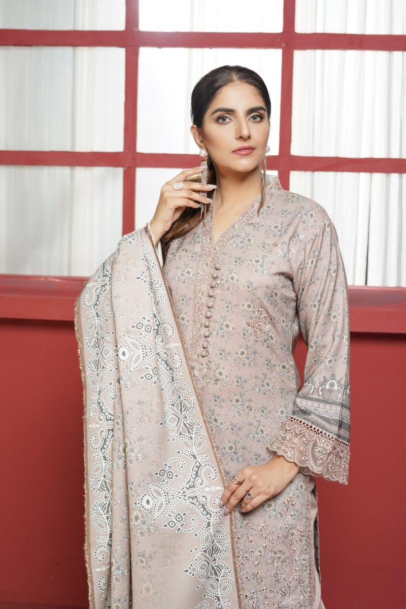 Munira Dhanak 3 Piece Pakistani Suit MUN614 - Designer dhaage