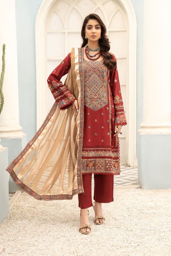 Munira Embroidered Viscose Pakistani Suit MUN544-Designer dhaage