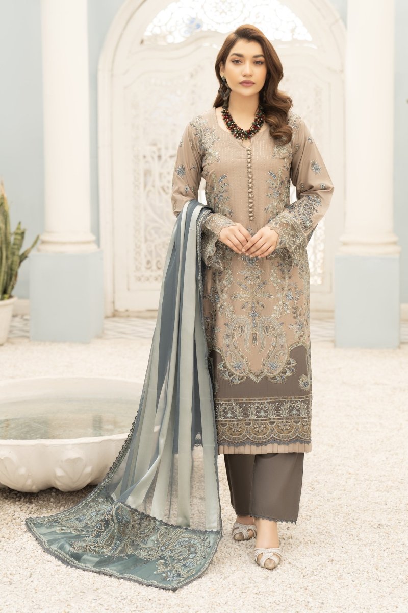 Munira Embroidered Viscose Pakistani Suit MUN545-Designer dhaage