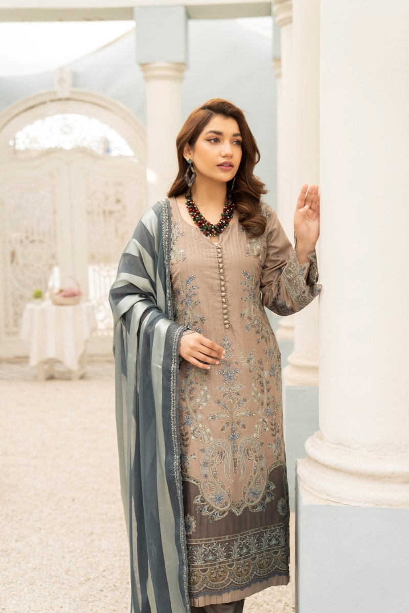 Munira Embroidered Viscose Pakistani Suit MUN545-Designer dhaage