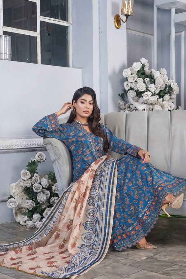 Munira Lawn 3 Piece Pakistani Frock MUN561-Designer dhaage