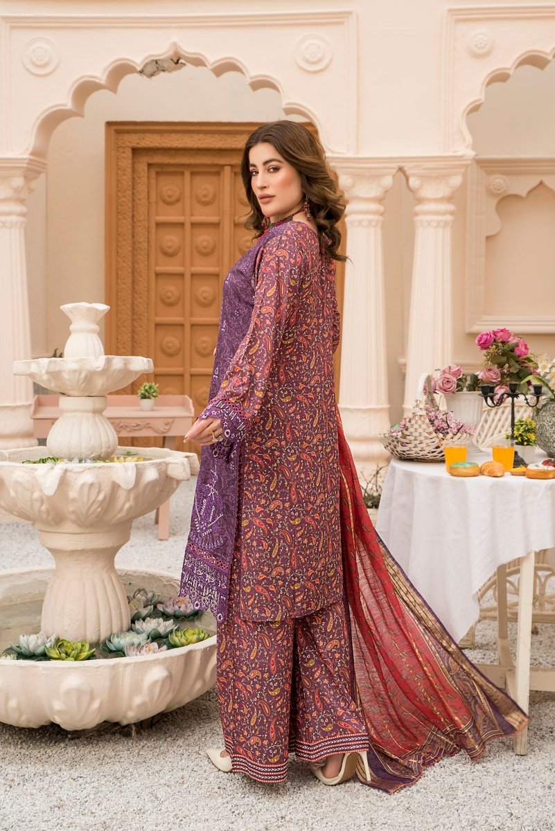 Munira Linen 3 Piece Suit MUN552-Designer dhaage