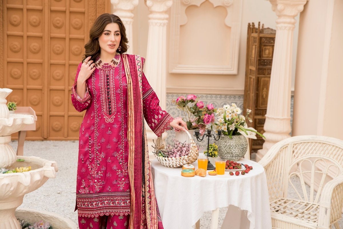 Munira Linen 3 Piece Suit MUN558-Designer dhaage