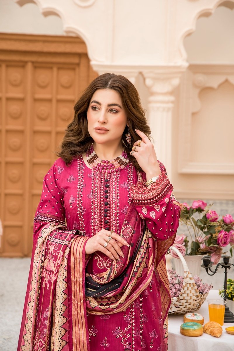 Munira Linen 3 Piece Suit MUN558-Designer dhaage