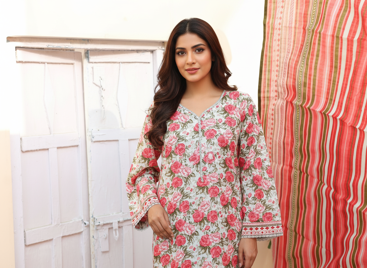 Bin Saeed Khaddar 3 Piece Suit BIN182