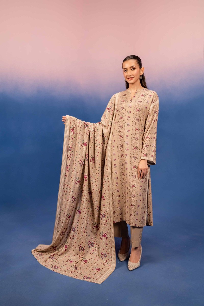 Nishat Linen 3 Piece Suit NIS07 - Designer dhaage