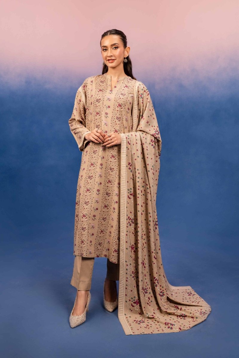 Nishat Linen 3 Piece Suit NIS07 - Designer dhaage