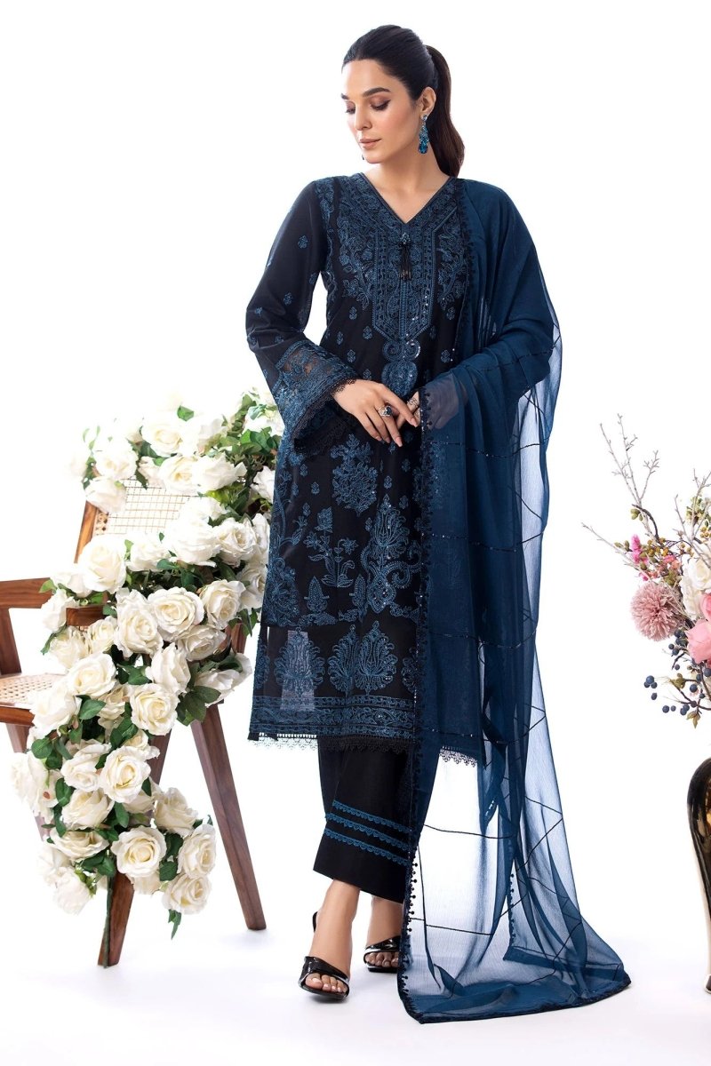Parishey Embroidered 3 Piece Pakistani Suit PAR06-Designer dhaage