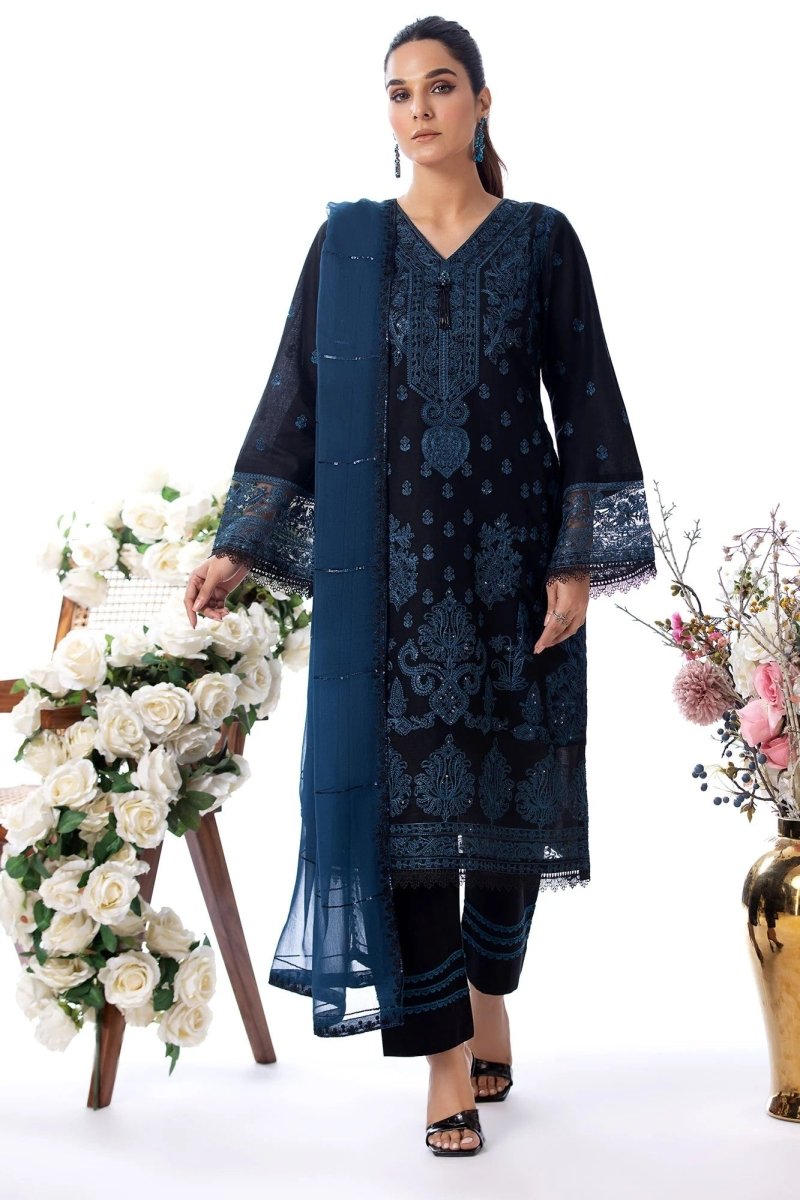 Parishey Embroidered 3 Piece Pakistani Suit PAR06-Designer dhaage