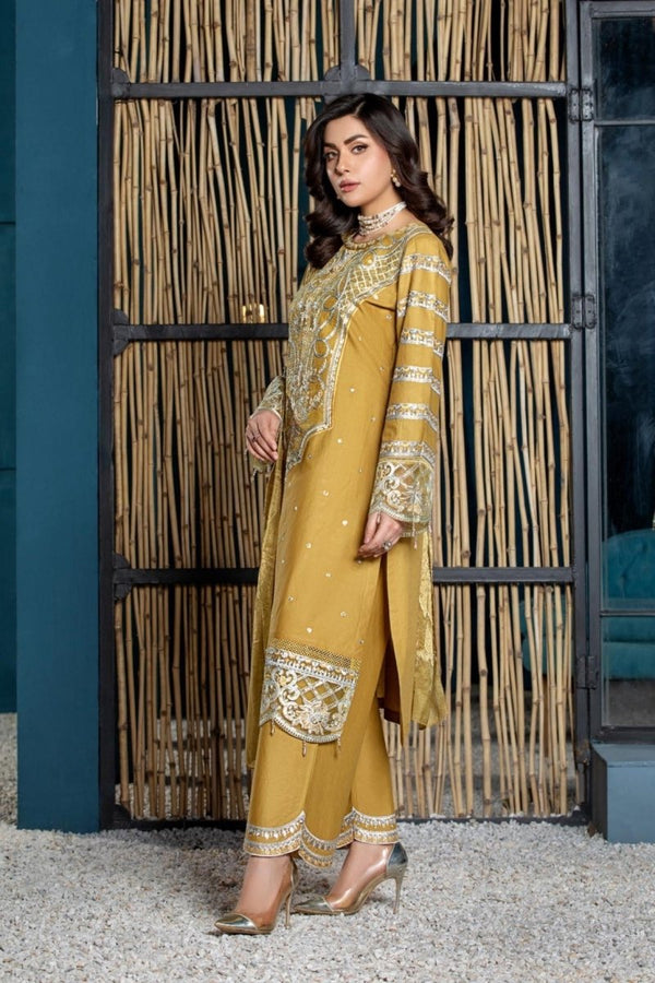 Parishey Embroidered 3 Piece Pakistani Suit PAR07-Designer dhaage