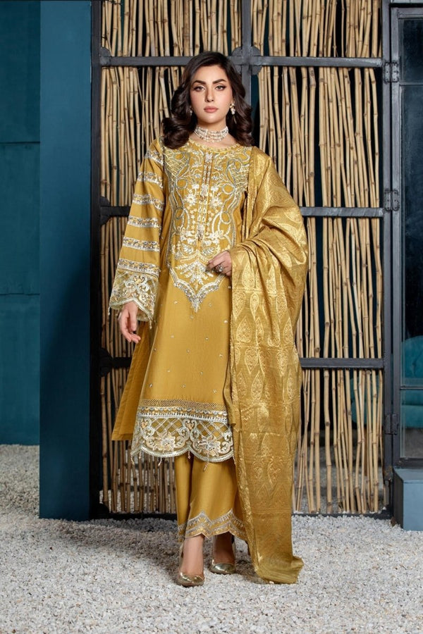 Parishey By Zaaviay Embroidered Jacquard Suits Unstitched 3 Piece ZV21PW Zuba - Winter Collection main image 1