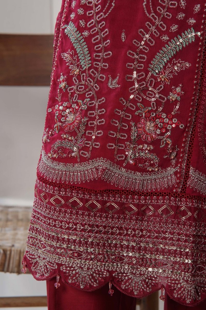 Sada Bahar Embellished Chiffon Pakistani Wedding Wear SBA119 - Designer dhaage