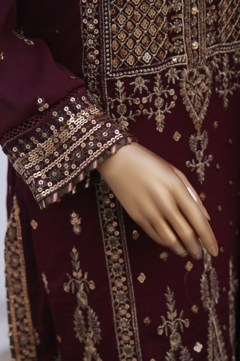 Sada Bahar Embroidered Chiffon Wedding Wear SBA133 - Designer dhaage