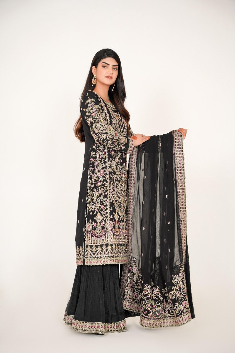 Sajni Embellished Chiffon Wedding Wear SAJ11 - Designer dhaage