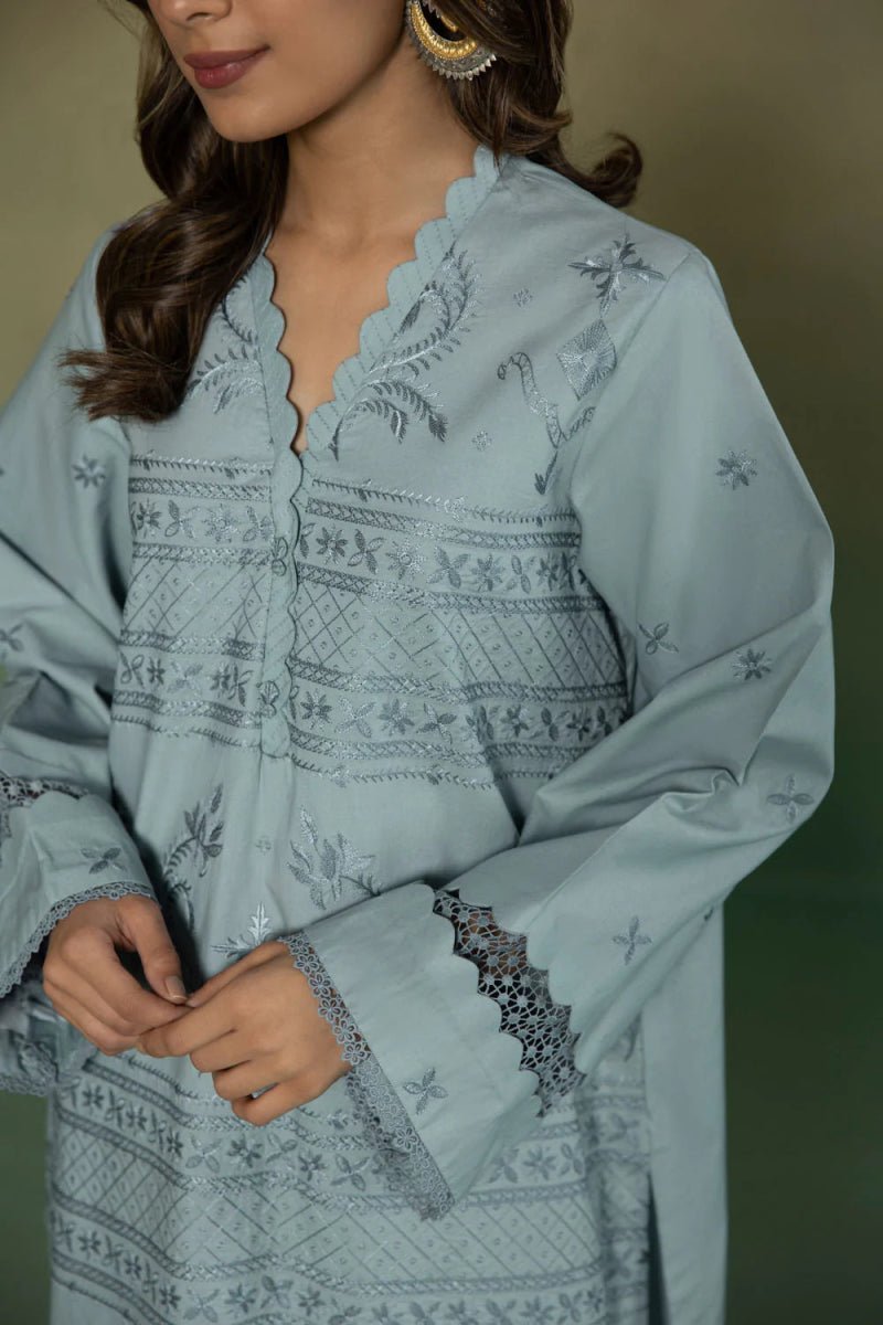 Sapphire Embroidered Cambric 2 Piece Suit SAP115 - Designer dhaage