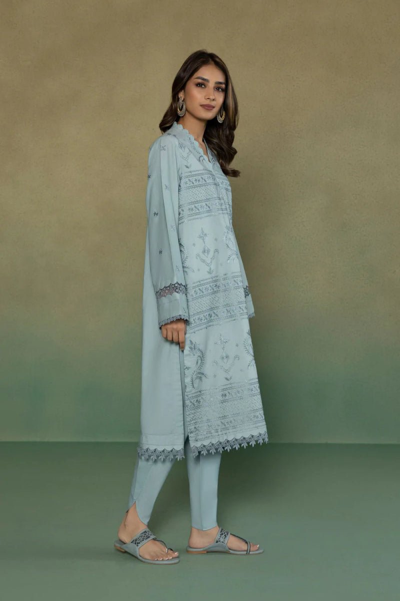 Sapphire Embroidered Cambric 2 Piece Suit SAP115 - Designer dhaage