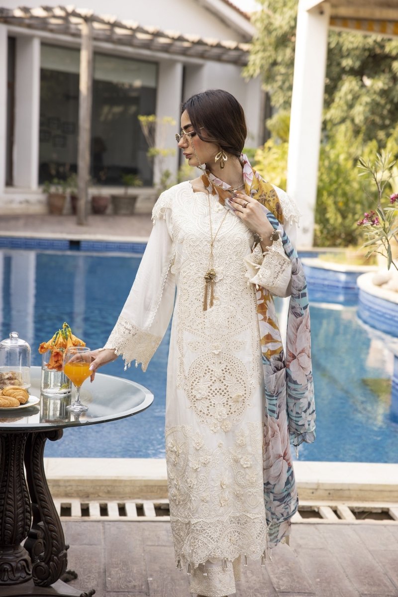 Simrans Ivana Luxury Lawn Chikankari Pakistani Suit SIM183 - Designer dhaage