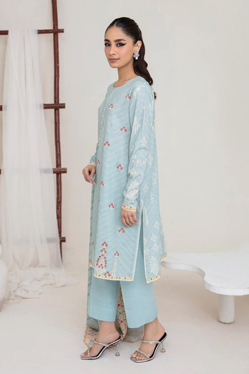 So Kamal Embroidered Khaddar 3 Piece Suit SKA66 - Designer dhaage