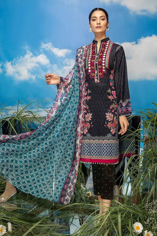 So Kamal Embroidered Lawn 3 Piece Suit SKA58-Designer dhaage