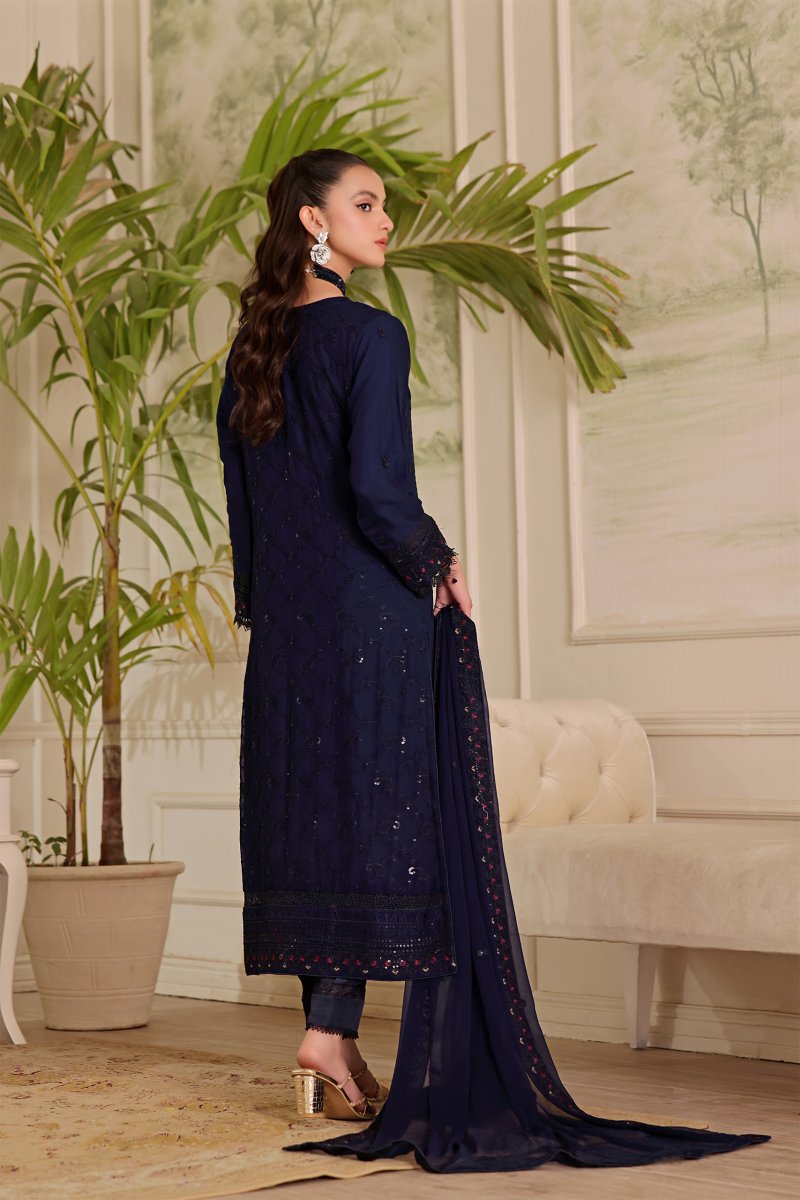 Wardah Uzair Embellished Chiffon Pakistani Wedding Wear WAR26 - Designer dhaage