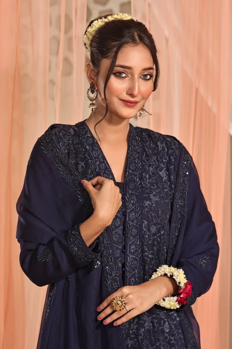 Wardah Uzair Pakistani Chiffon Gown Maxi Dress WAR30 Wardah Uzair Pakistani Chiffon Gown Maxi Dress WAR30