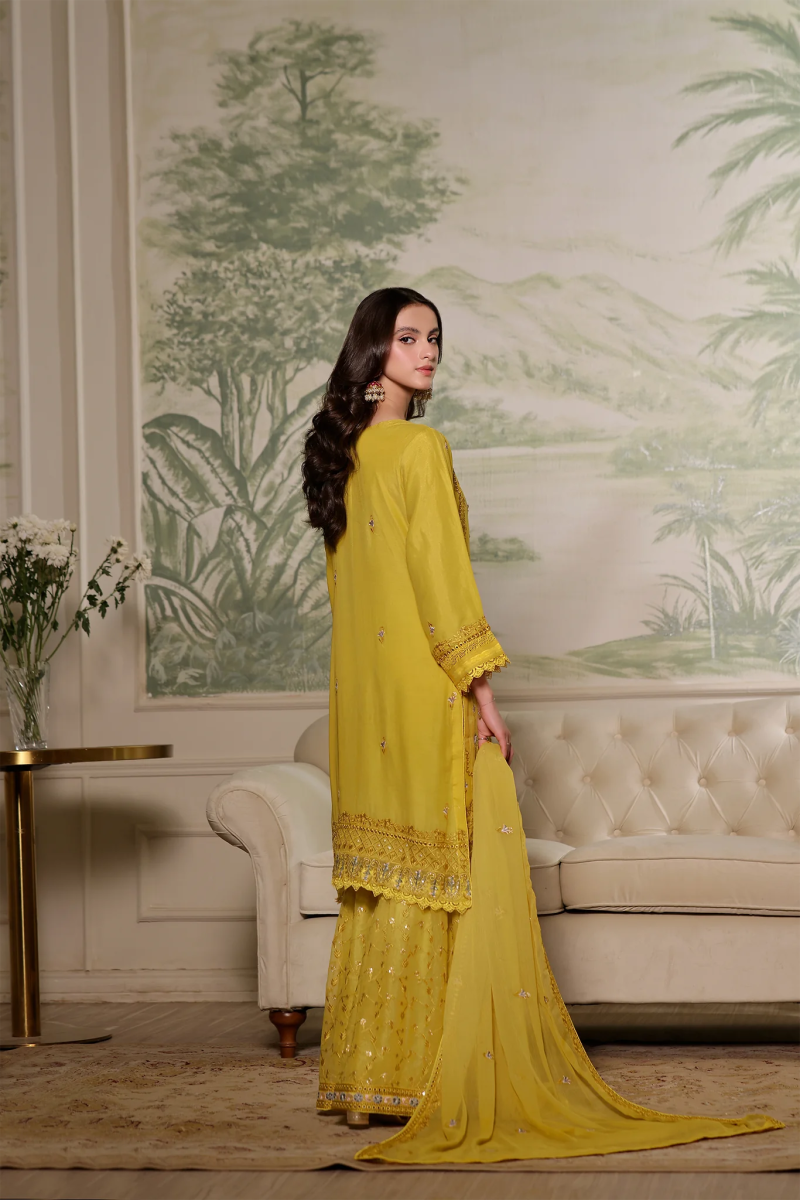 Wardah Uzair Pakistani Wedding Wear Mehndi Gharara War28 - Designer dhaage