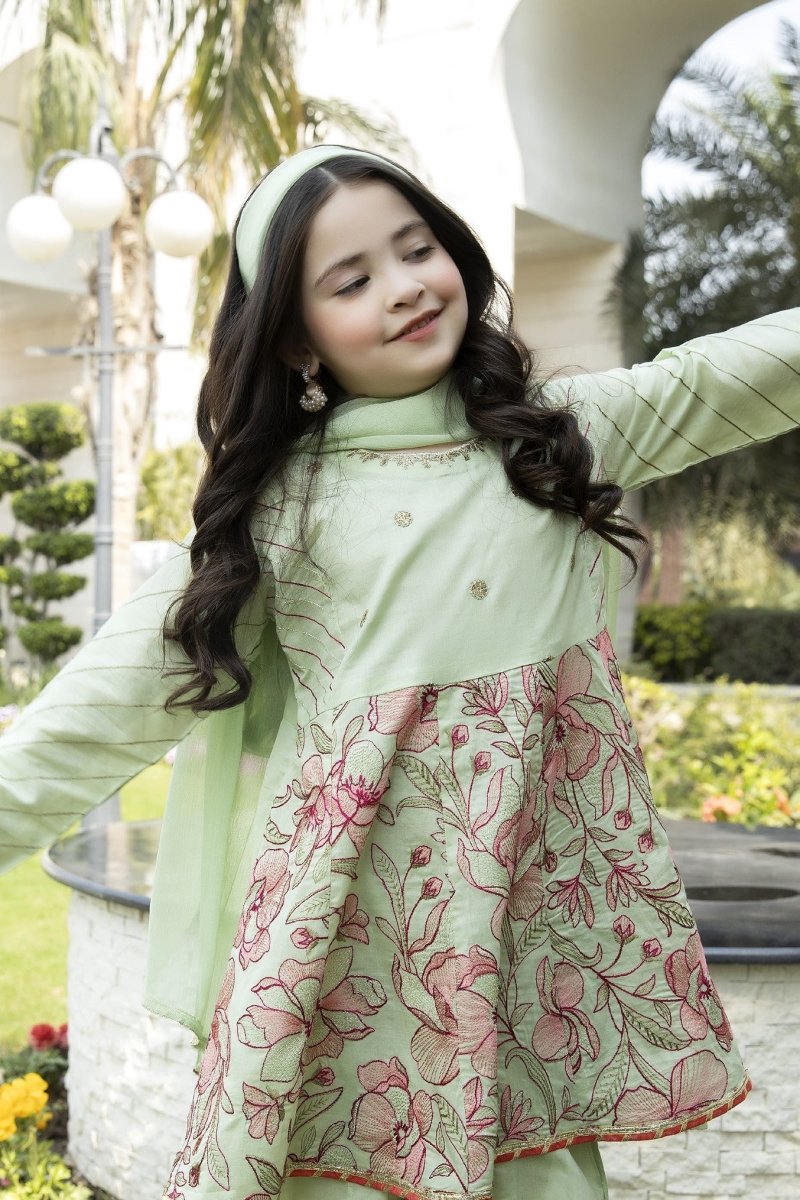 Allys Girls Festive Embroidered Peplum Sharara ALL115
