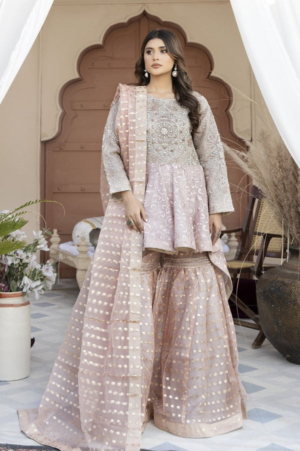 Allys Luxury Peplum Gharara Formal ALL90-Designer dhaage