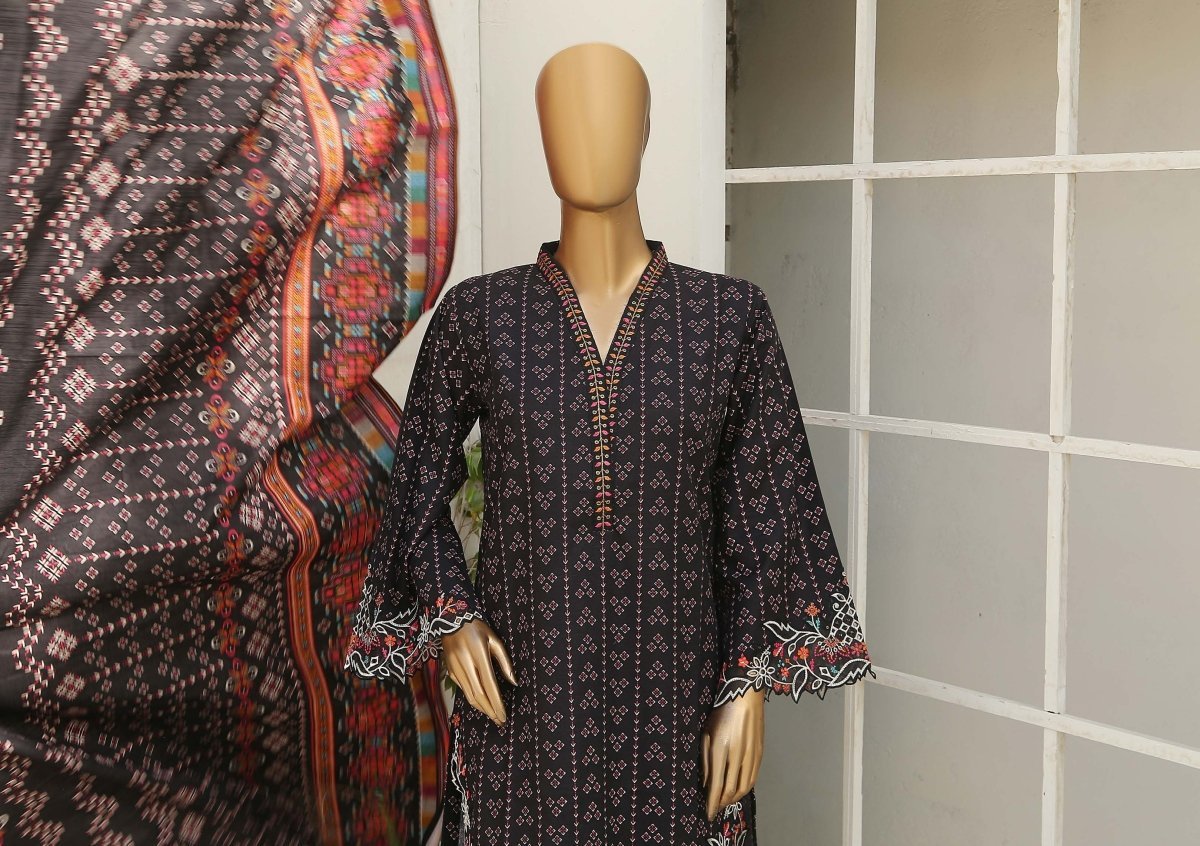 Bin Saeed Embroidered Khaddar 3 Piece Suit BIN141 - Designer dhaage