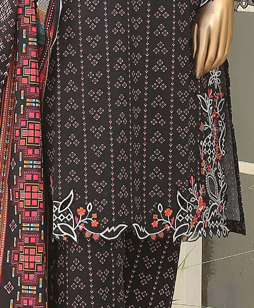 Bin Saeed Embroidered Khaddar 3 Piece Suit BIN141 - Designer dhaage