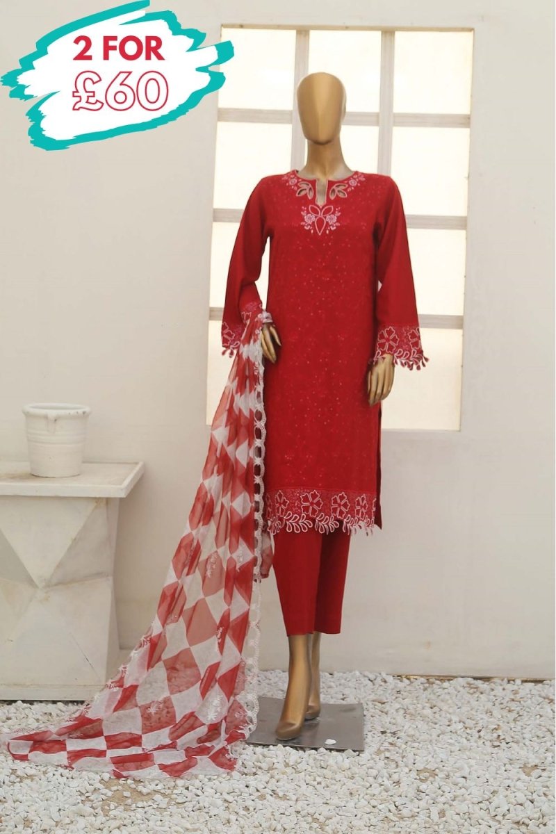 Bin Saeed Embroidered Marina 3 Piece Suit BIN129 - Designer dhaage