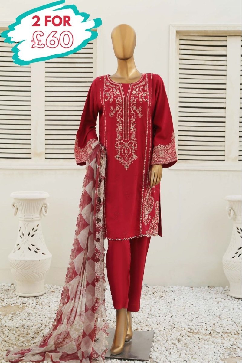 Bin Saeed Embroidered Marina 3 Piece Suit BIN131 - Designer dhaage