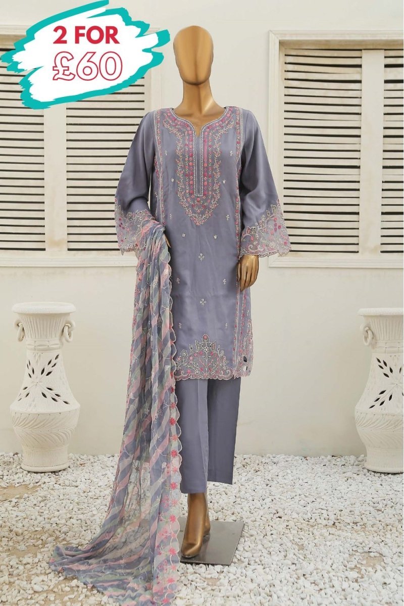 Bin Saeed Embroidered Marina 3 Piece Suit BIN133 - Designer dhaage