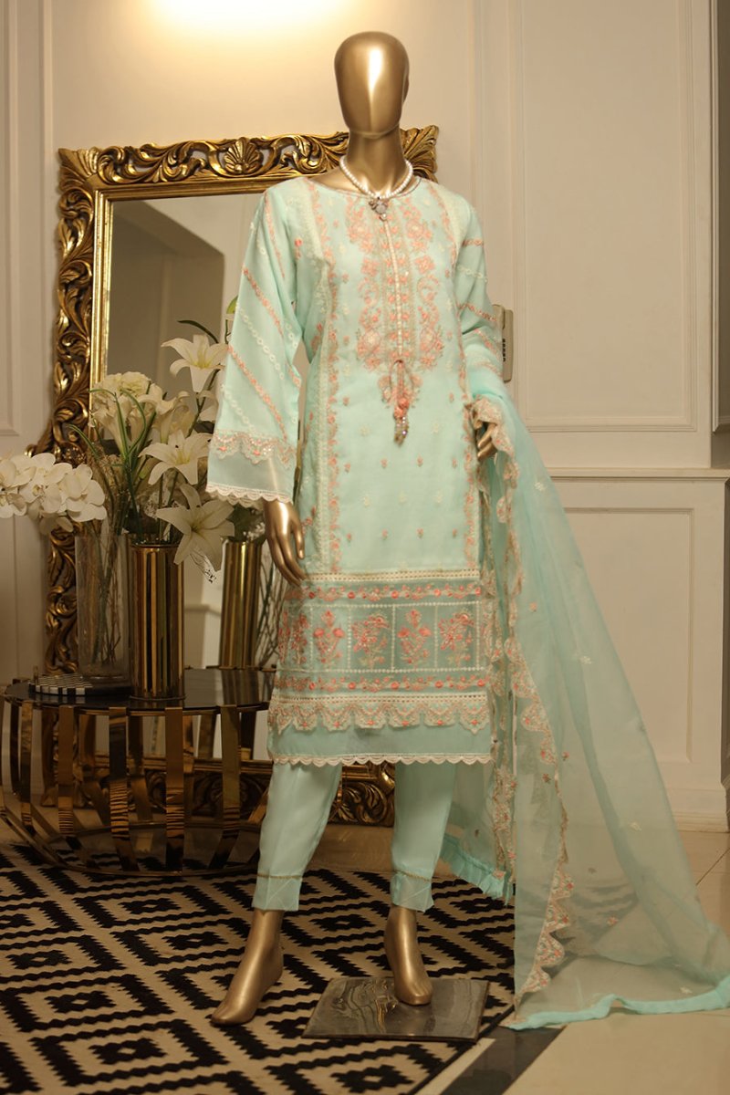 Bin Saeed Embroidered Organza Formal Suit BIN21