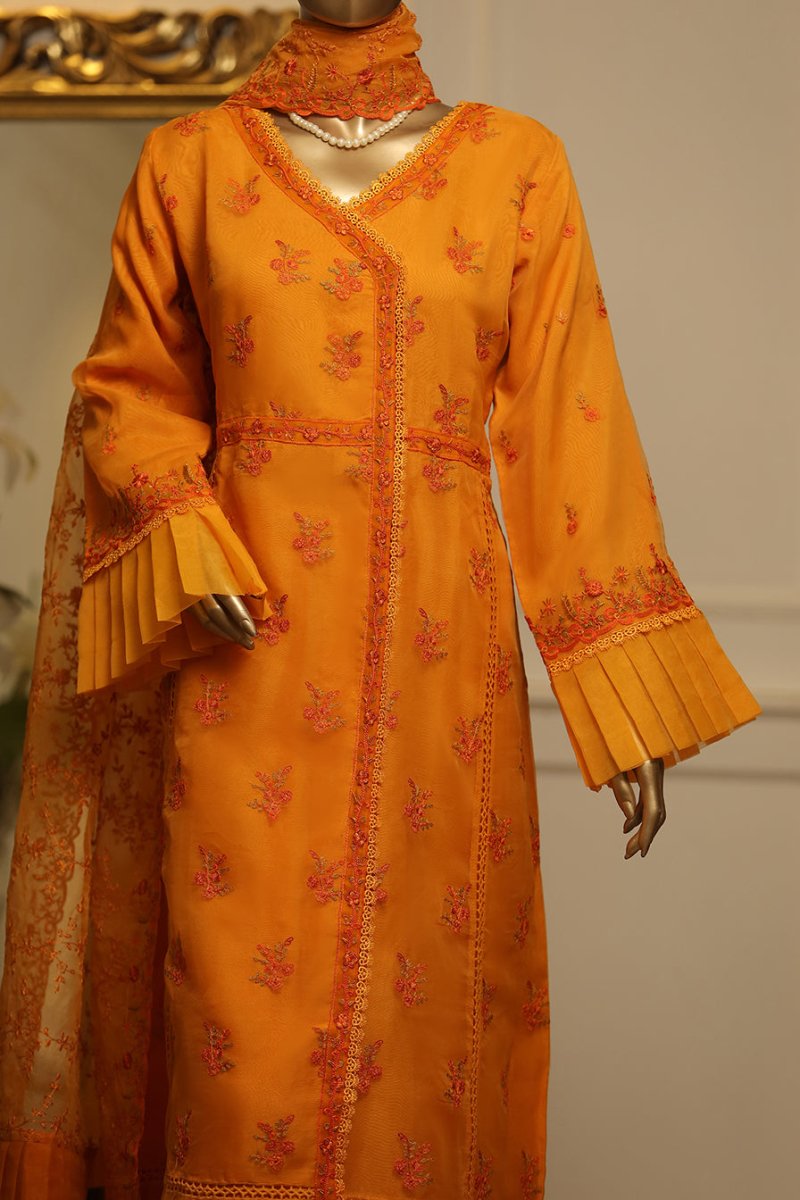 Bin Saeed Embroidered Organza Formal Suit BIN22 Bin Saeed Embroidered Organza Formal Suit BIN22